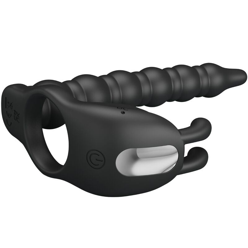Pretty Love Blackney penisring med svart vibratorplugg