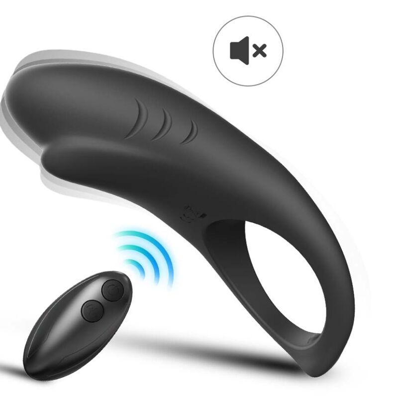 ARMONY Shark Vibrator Ring för par med fjärrkontroll svart
