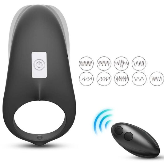 ARMONY Shark Vibrator Ring för par med fjärrkontroll svart