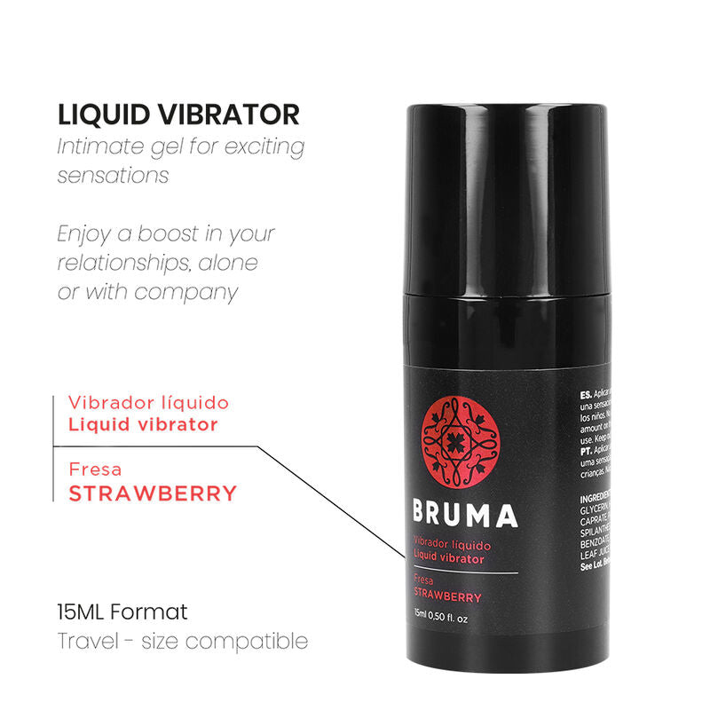 BRUMA flytande vibrator med jordgubbssmak 15 ml
