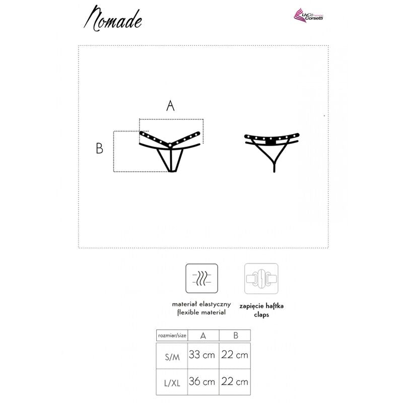 Svart crotchless stringtrosa från Livco Corsetti Fashion