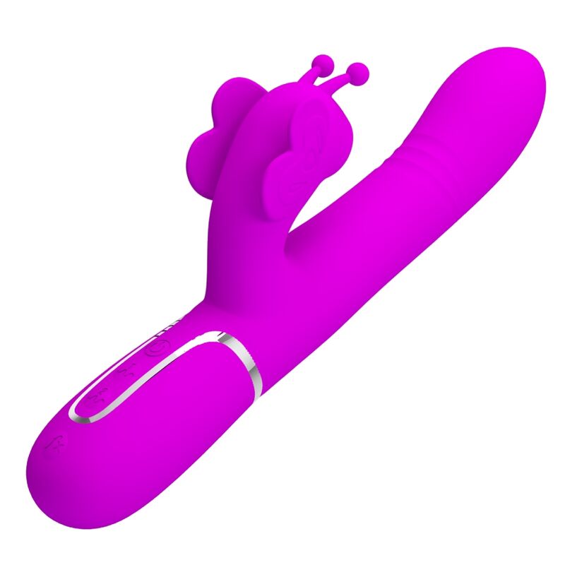 Pretty Love multifunktionell rabbit vibrator i fuchsia