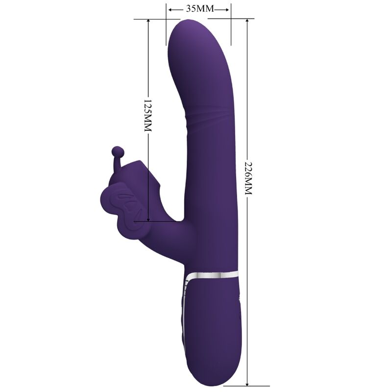 Pretty Love multifunktionell rabbit vibrator 4 i 1 lila