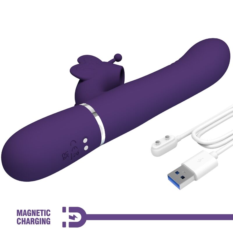 Pretty Love multifunktionell rabbit vibrator 4 i 1 lila