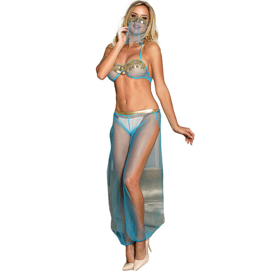 Blått lingerie set i indisk stil S/M