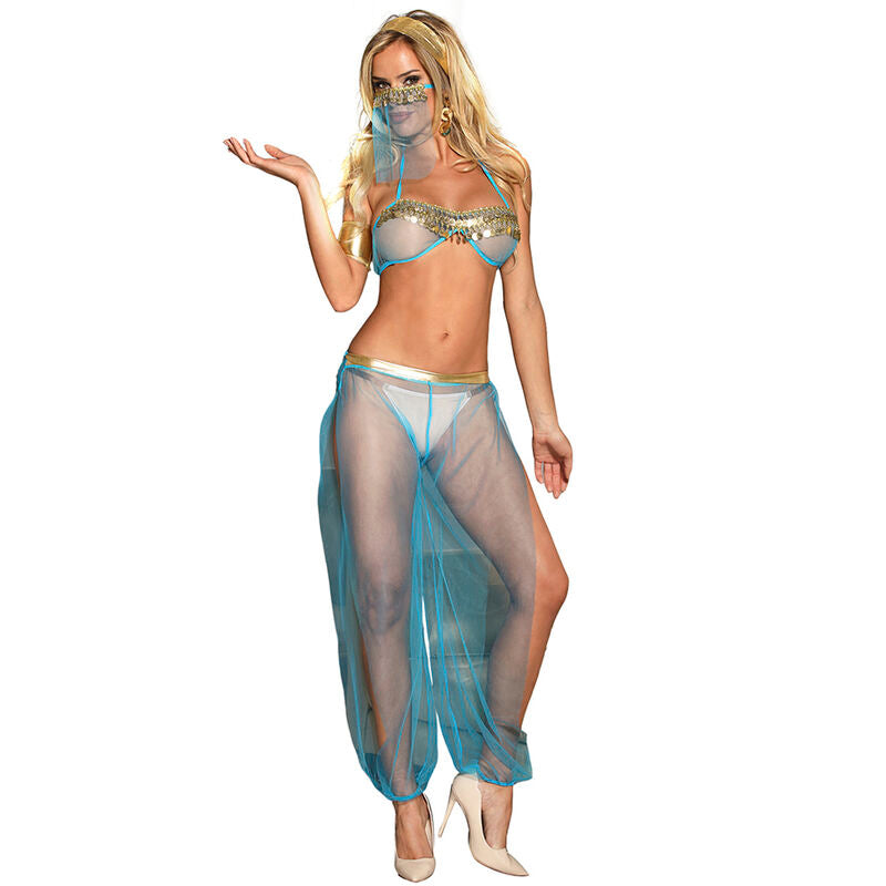 Blått lingerie set i indisk stil S/M