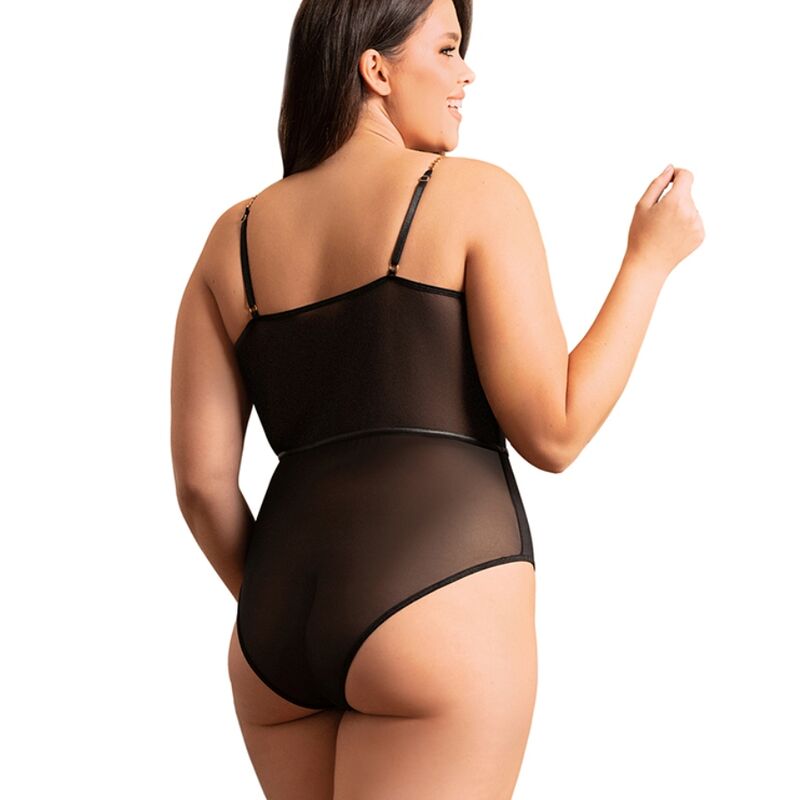 Svart kedja hängslen bodysuit L/XL från SUBBLIME