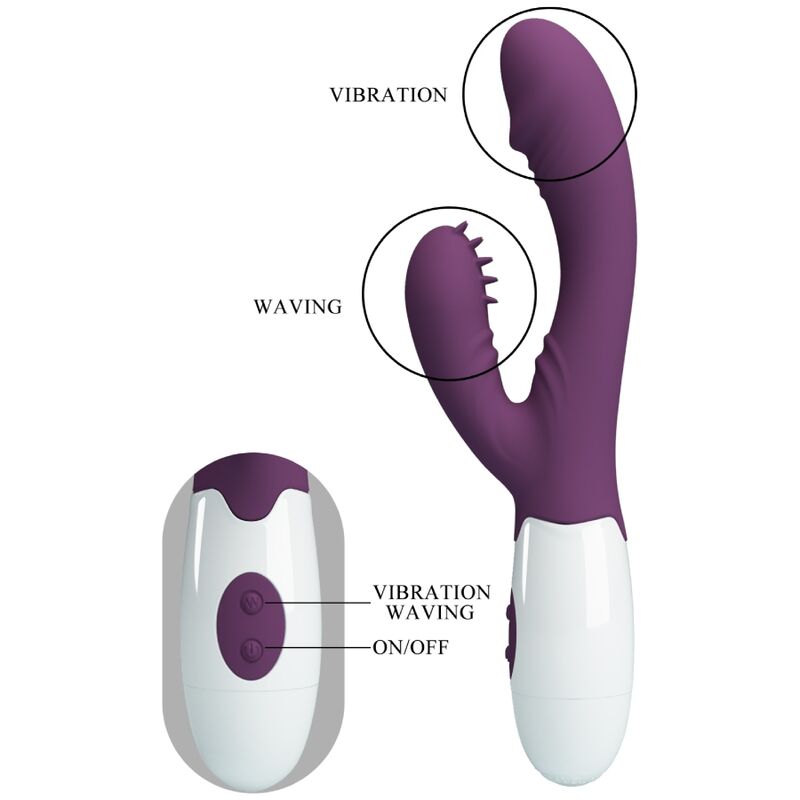 PRETTY LOVE Andre Rabbit Vibrator och G-punkt stimulator i lila