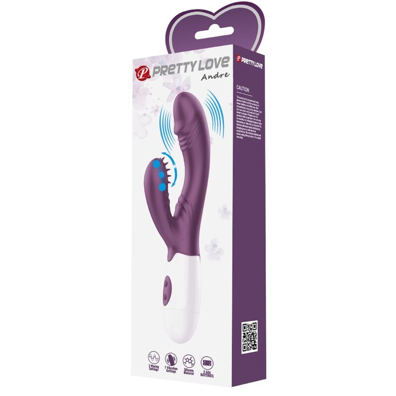 PRETTY LOVE Andre Rabbit Vibrator och G-punkt stimulator i lila