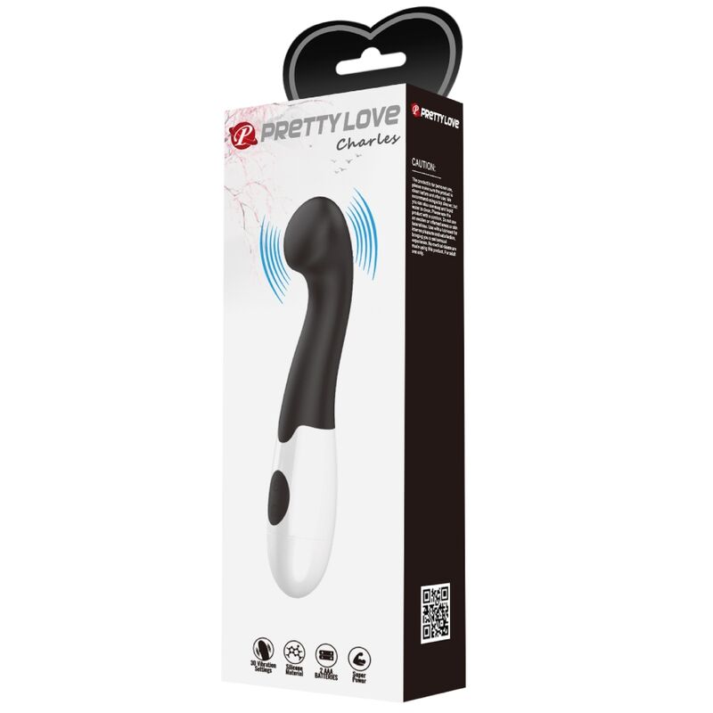 Pretty Love Charles G-spot vibrator i svart med 30 lägen
