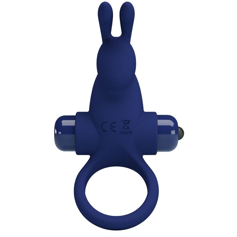 PRETTY LOVE - JIRO RABBIT RING MED VIBRATION BLÅ