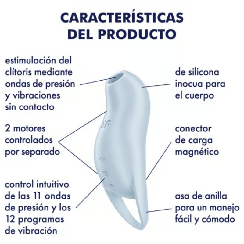 Satisfyer Pocket Pro 1 klitorisstimulator i ljusblå färg