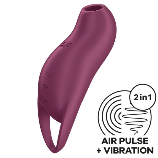 Satisfyer Pocket Pro 1 klitorisstimulator i garnet färg
