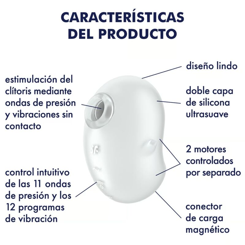 Satisfyer Cutie Ghost liggande vibrator i vit färg