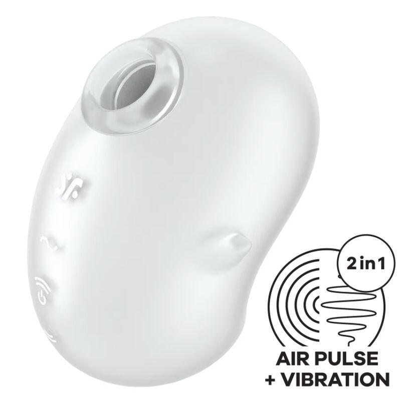 Satisfyer Cutie Ghost liggande vibrator i vit färg