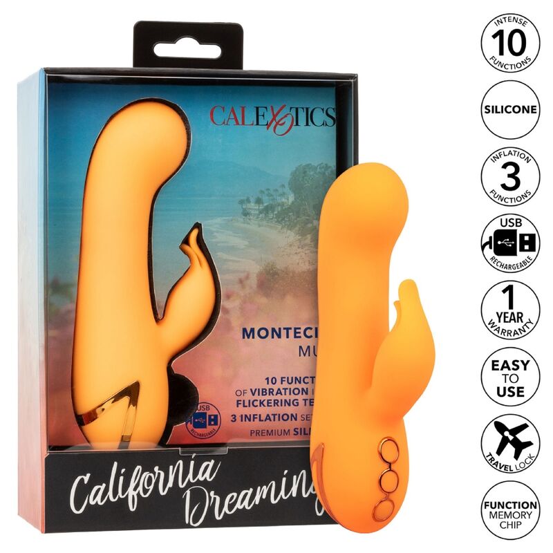 CalExotics Montecito Muse Vibrator Rabbit Orange