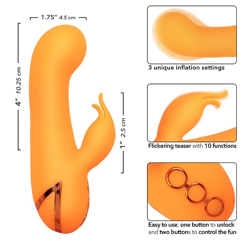 CalExotics Montecito Muse Vibrator Rabbit Orange