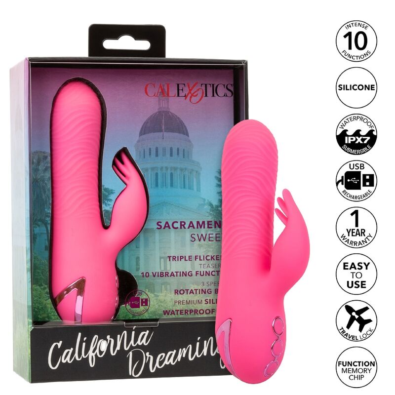 CalExotics Sacramento Sweetie Vibrator Rabbit i rosa