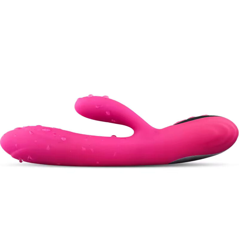 Flexibel vibrator och stimulator med fuchsia värmeeffekt