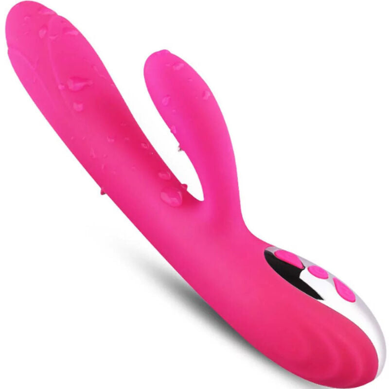 Flexibel vibrator och stimulator med fuchsia värmeeffekt