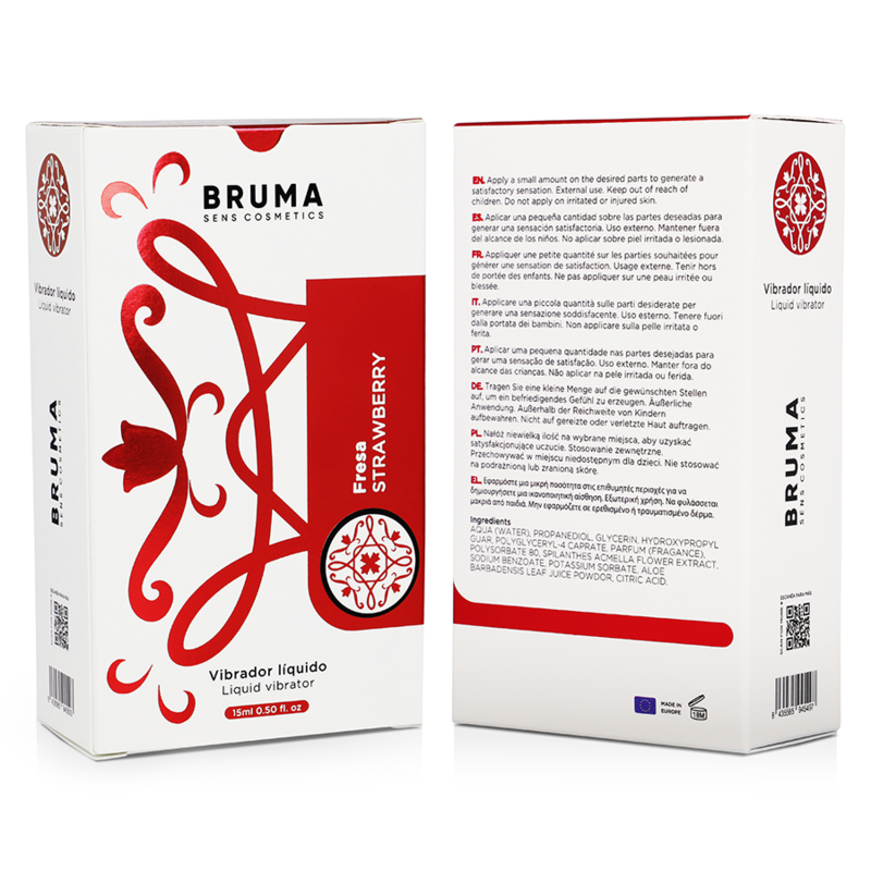 BRUMA flytande vibrator med jordgubbssmak 15 ml