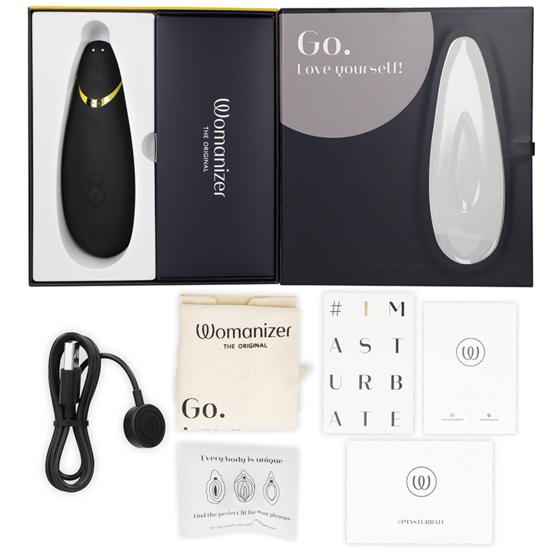 WOMANIZER - PREMIUM 2 KLITORAL STIMULATOR SVART
