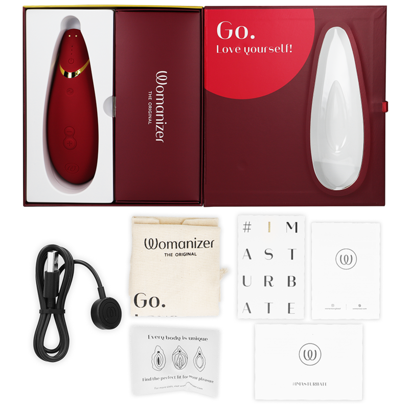 Womanizer Premium 2 klitorisstimulator i bordeaux