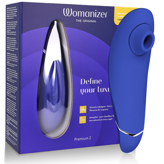 Womanizer Premium 2 klitorisstimulator i blåbärsfärg
