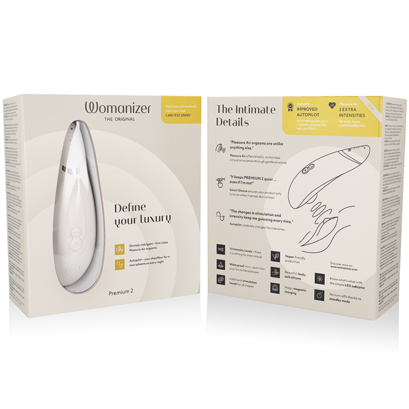 WOMANIZER - PREMIUM 2 KLITORALSTIMULATOR VARM GRÅ