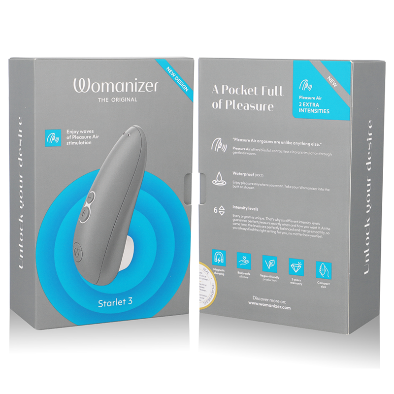 WOMANIZER - STARLET 3 KLITORAL STIMULATOR GRÅ