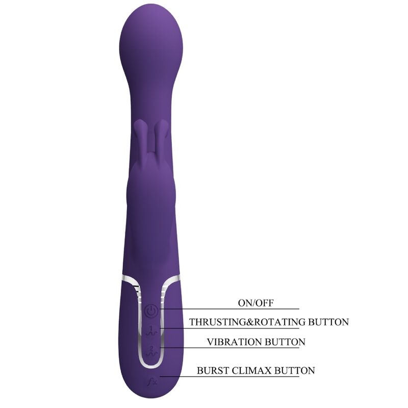 Pretty Love Dejon Rabbit Vibrator 3 i 1 lila