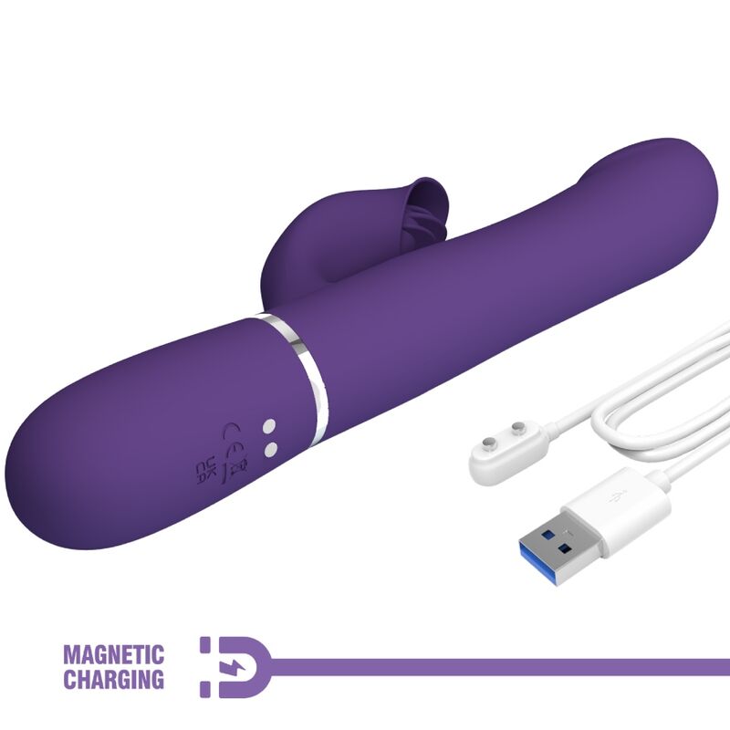 Pretty Love Zalin Rabbit Vibrator 4 i 1 i lila
