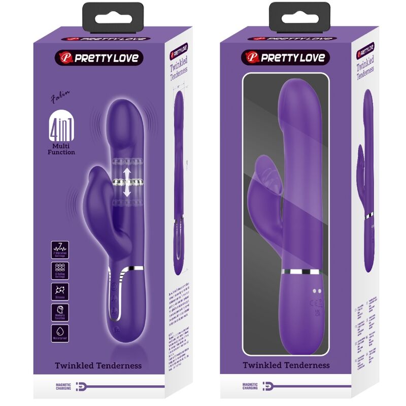 Pretty Love Zalin Rabbit Vibrator 4 i 1 i lila