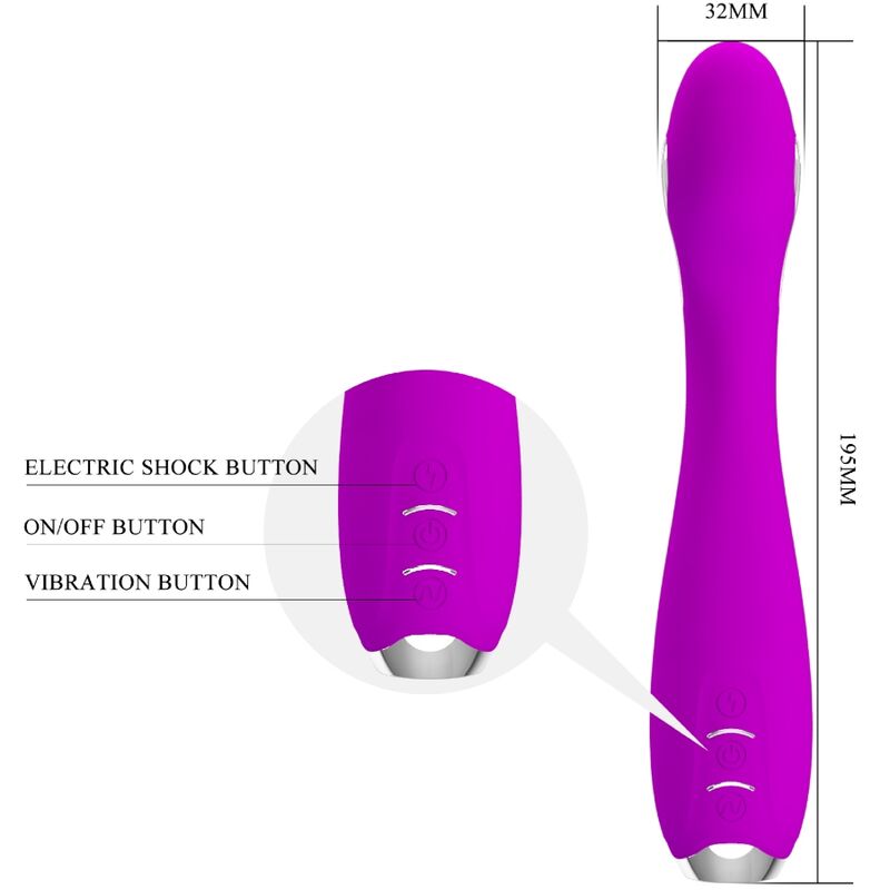 Pretty Love Hector elektrostötsvibrator i violett