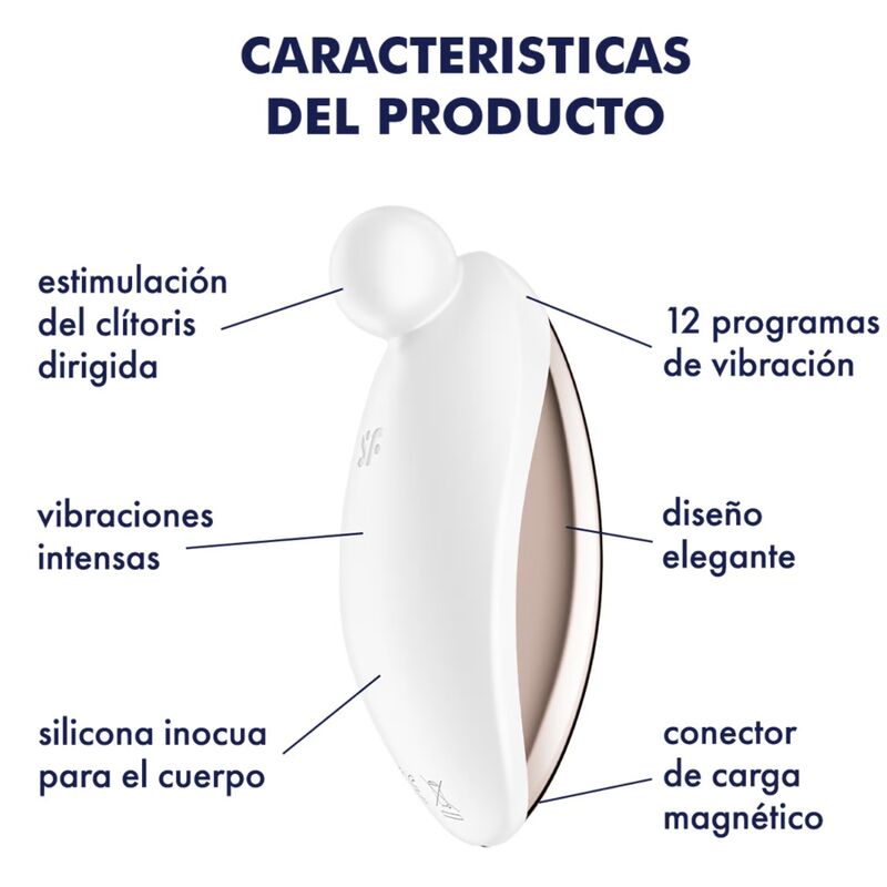 Satisfyer Spot On 2 liggande vibrator i vit färg