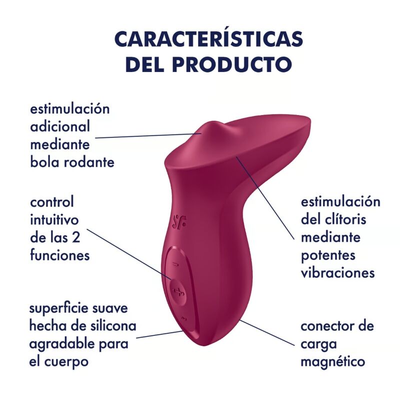 Satisfyer Exciterrr liggande klitorisstimulator i bärfärg