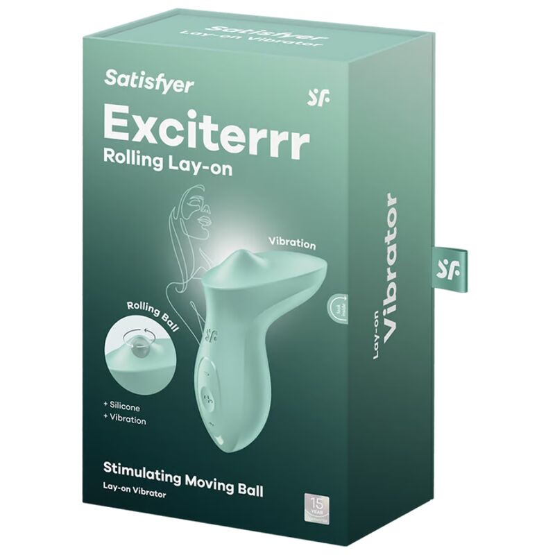 Satisfyer Exciterrr liggande klitorisstimulator i mintfärg