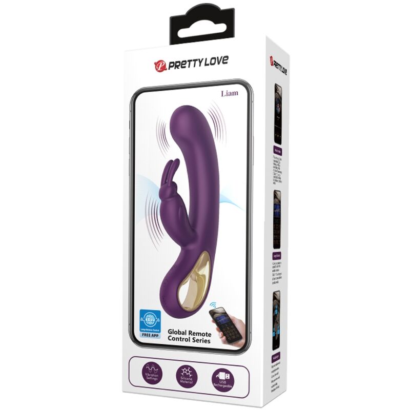 Pretty Love Liam Rabbit Vibrator och G-punktsstimulator i lila