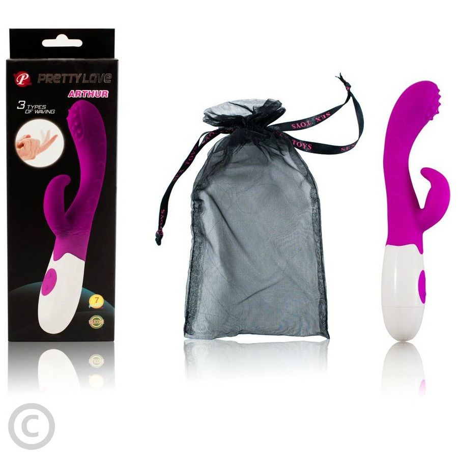 Elegant lila och vit vibrator för klitorisk och vaginal stimulering