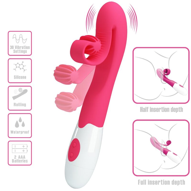 ROMANCE - Rosa vibrator och stimulator 30 hastigheter