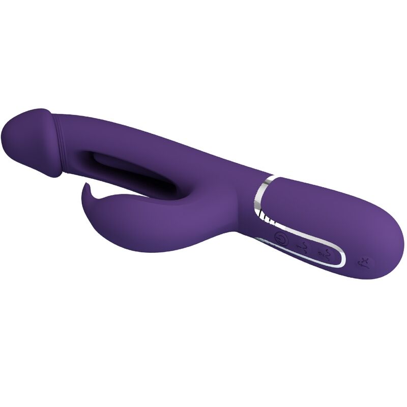 PRETTY LOVE Kampas Rabbit 3 i 1 vibrator med tunga i violett