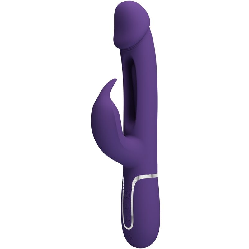 PRETTY LOVE Kampas Rabbit 3 i 1 vibrator med tunga i violett