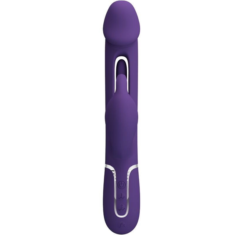 PRETTY LOVE Kampas Rabbit 3 i 1 vibrator med tunga i violett