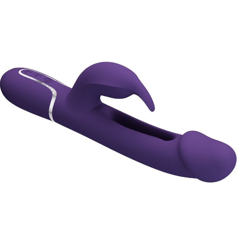 PRETTY LOVE Kampas Rabbit 3 i 1 vibrator med tunga i violett