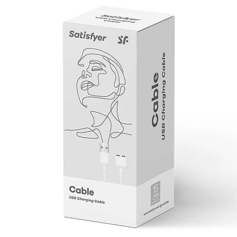 Satisfyer laddningskabel vit