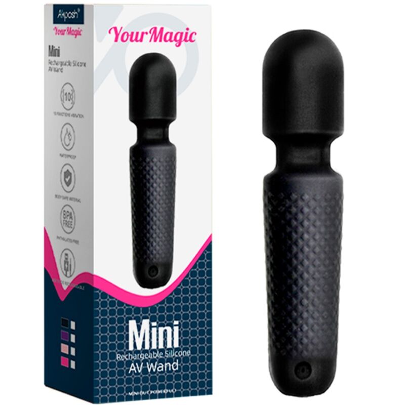 Armony Mini Massager och Vibrator svart med 10 vibrationsmönster
