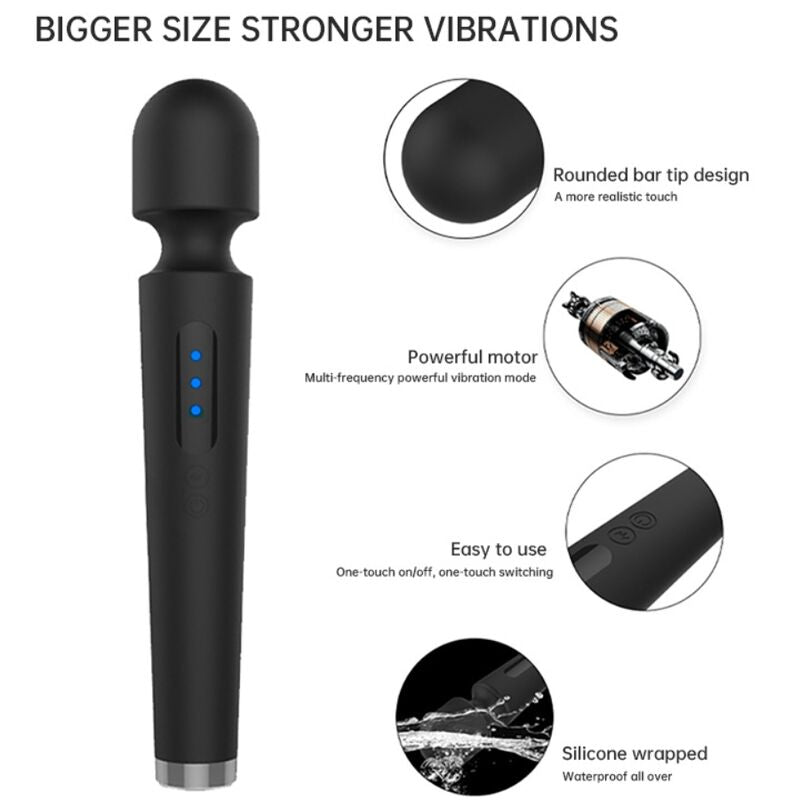 Armony X Power Large Massager och Vibrator i svart