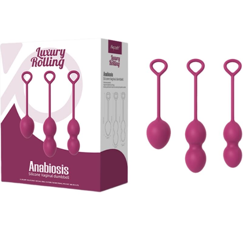 Armony Anabiosis vaginal dumbbell i burgundy med tre vikter