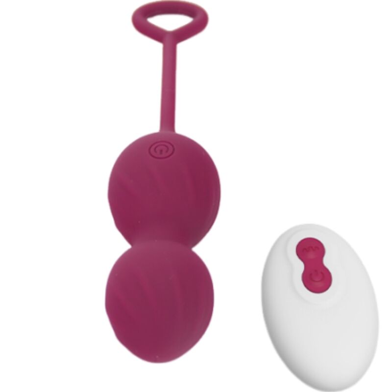 Armony Blossoms vaginal dumbbell med fjärrkontroll i mörkröd färg