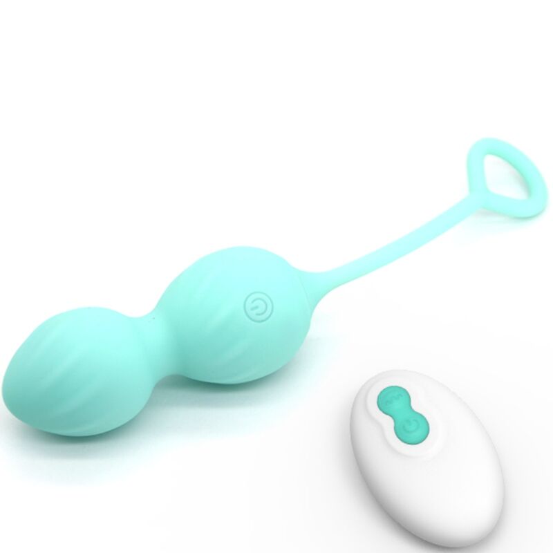 Armony Blossoms vaginal dumbbell med fjärrkontroll i grön färg